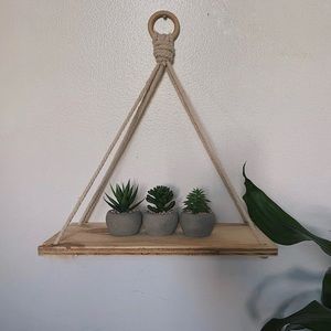 hanging wood shelf